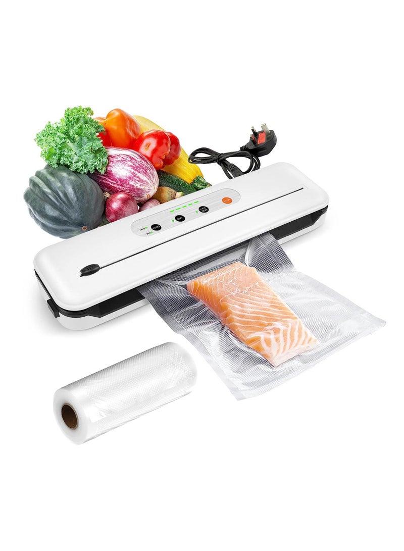 COOLBABY Vacuum Packer Sealing Machine With Starter Automatic Vacuum Stainless Steel Sealing Machine For Food Preservation Method Dry and Wet Sealing Mode Built-In Tools