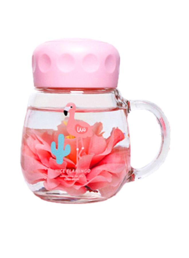 Portable Creative Cartoon Pattern Mug Clear/Pink/Blue 12x8cm