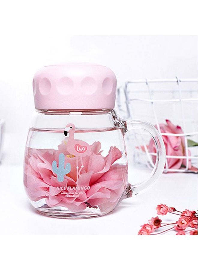 Portable Creative Cartoon Pattern Mug Clear/Pink/Blue 12x8cm