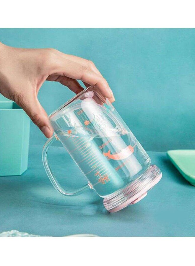 Breakfast Kids Milk Cup Clear/Pink/Orange