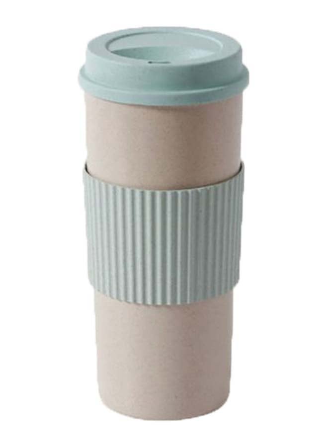 Portable Travel Slip Straw Coffee Cup Blue/Grey