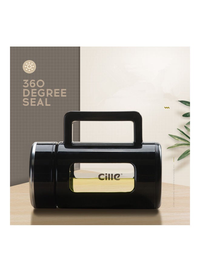 Glass Strap Business Office Portable Water Cup black