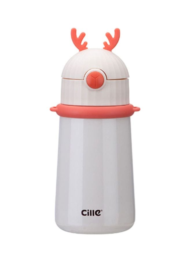 Thermos Cup With Straw White