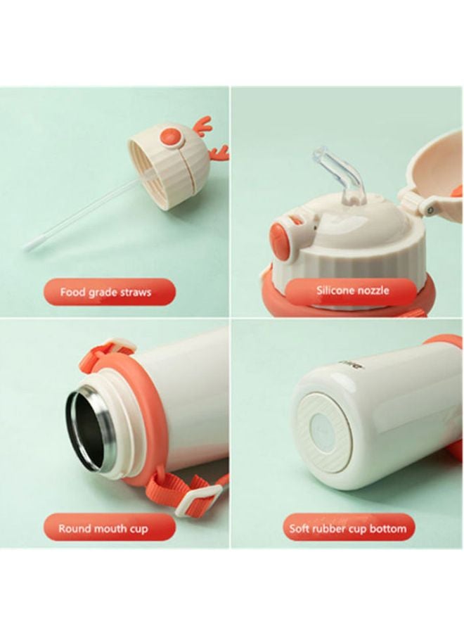 Thermos Cup With Straw White
