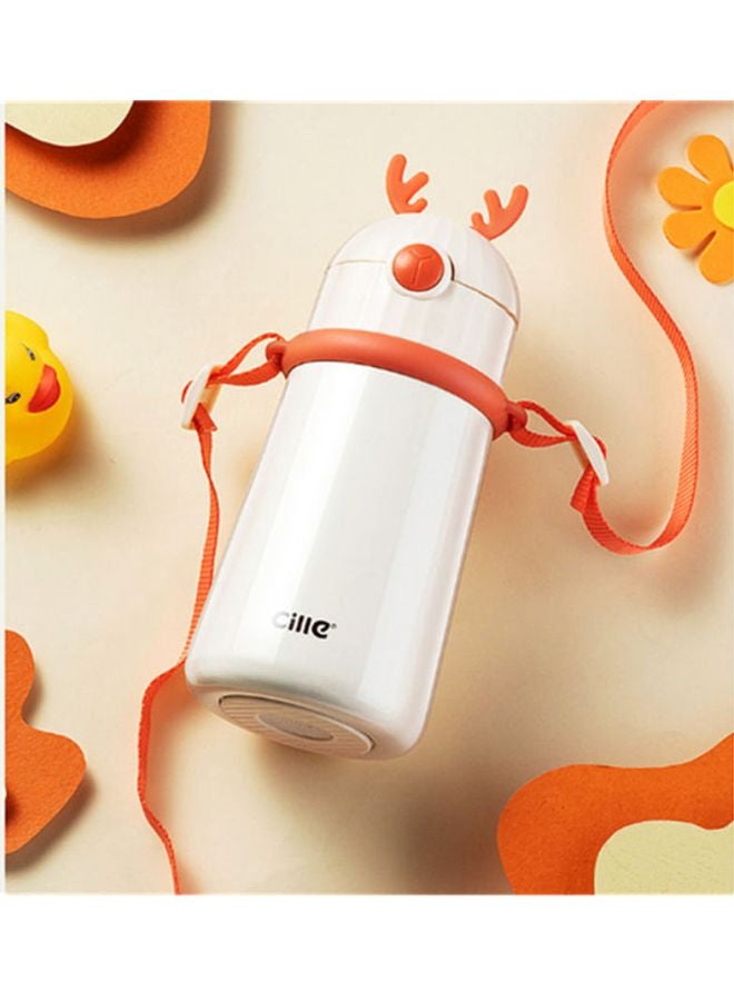 Thermos Cup With Straw White