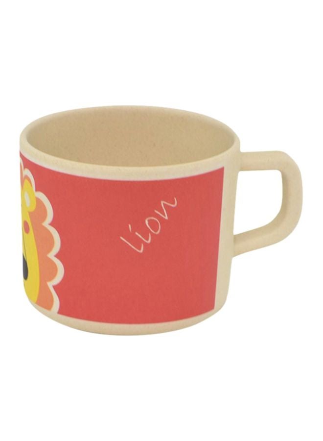 Cartoon Lion Kids Mug Made Of Bamboo Fiber Multicolour