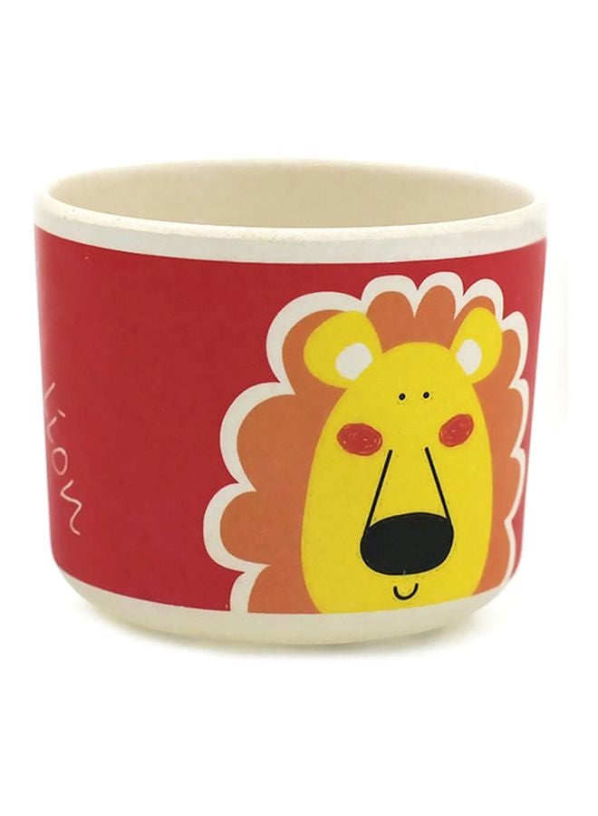 Cartoon Lion Kids Mug Made Of Bamboo Fiber Multicolour