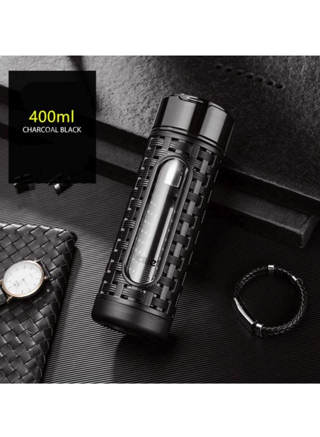 Glass Strap Filter Tea Cup Black 23.9cm