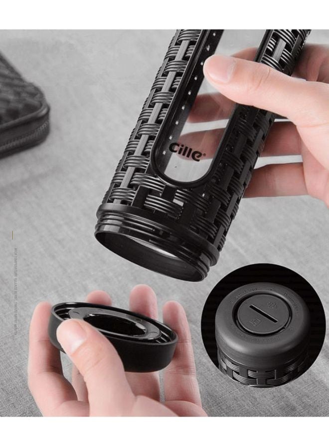 Glass Strap Filter Tea Cup Black 23.9cm