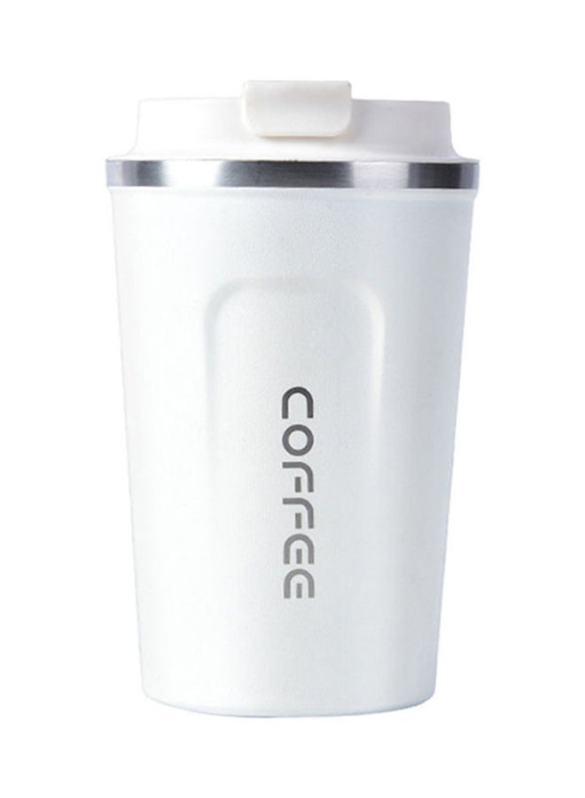 Stainless Steel Insulated Thermal Coffee Cup White/Silver 18X9.5x13cm