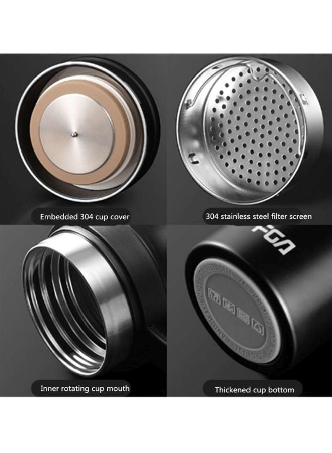 Stainless Steel Thermos Cup Black 15cm