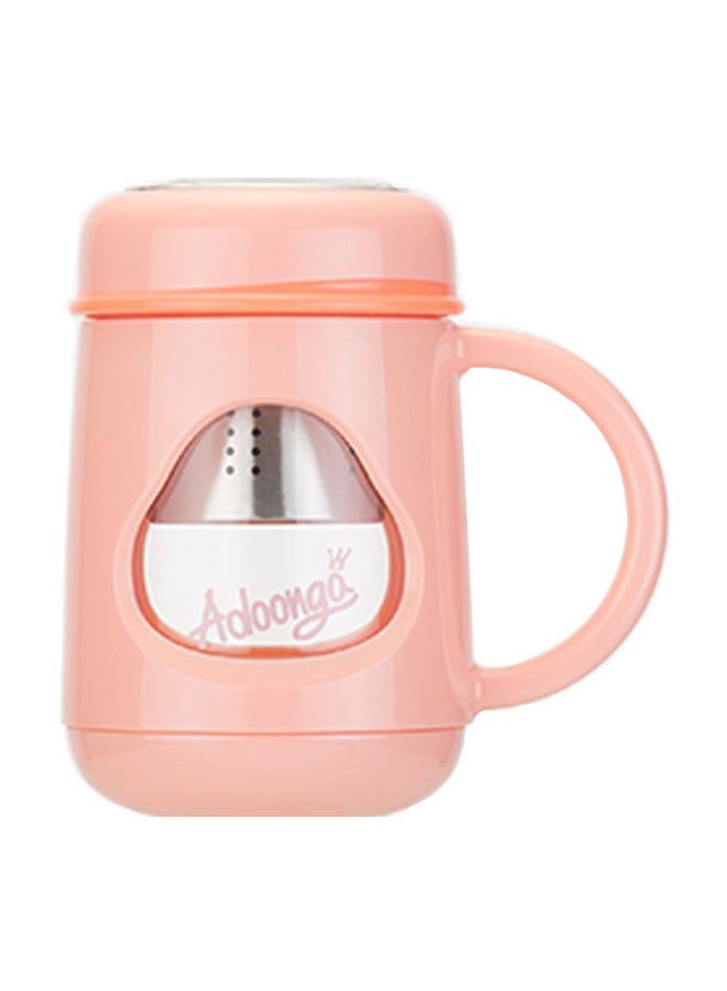 Tea Separation Creative Mug Pink/Silver/Clear