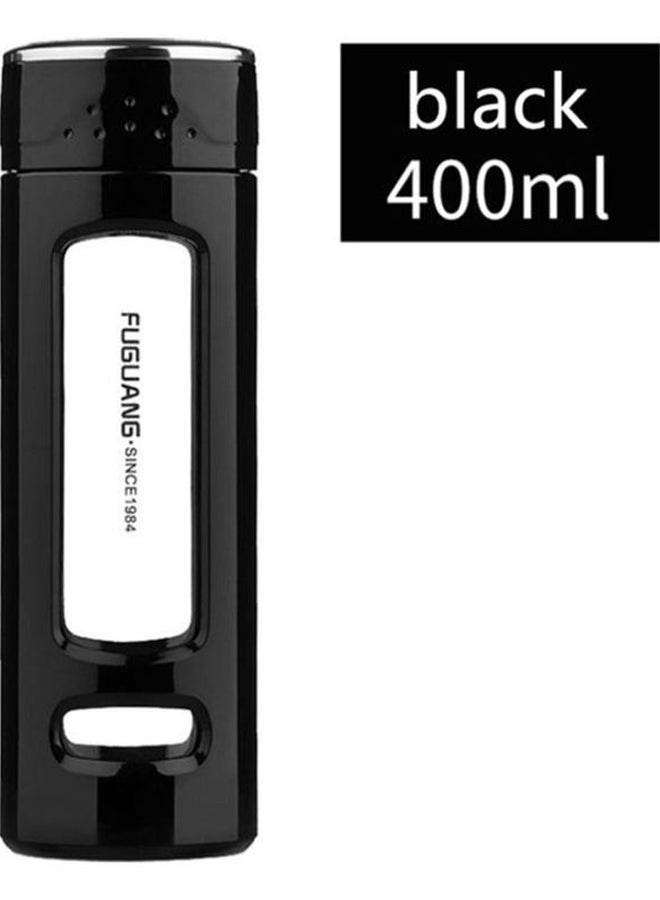 Double Layer Water Cup With Cover Black