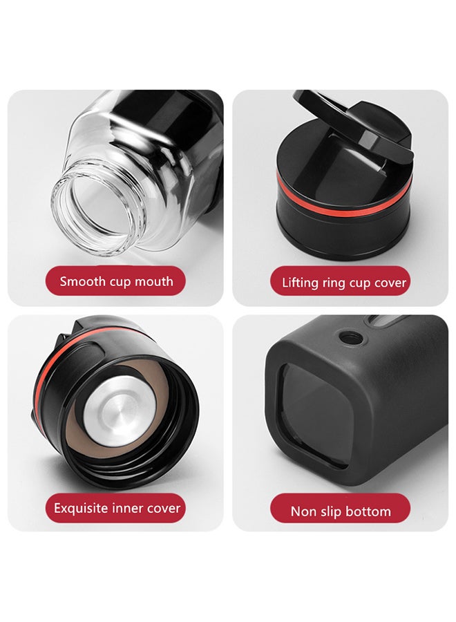 Glass Water Bottle Black