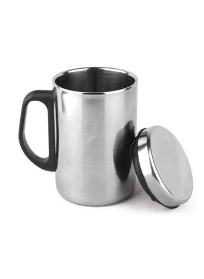Stainless Steel Double Wall Insulated Cup Thermo Mug Silver/Black