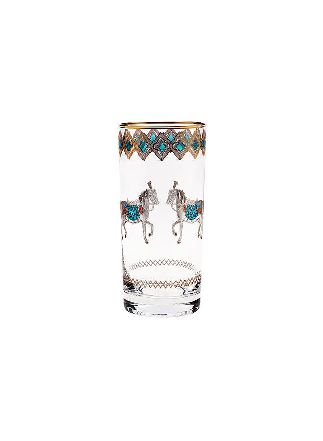 6-Piece Horse Tiffany Long Drink Glasses