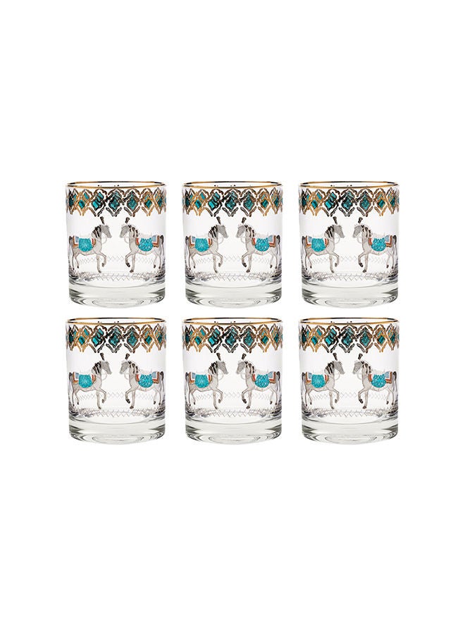 6-Piece Horse Tiffany Short Drink Glasses