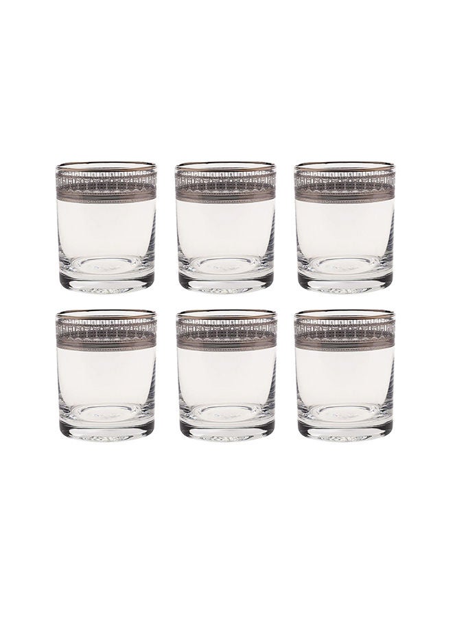 6-Piece Palace Platinum Short Drink Glasses