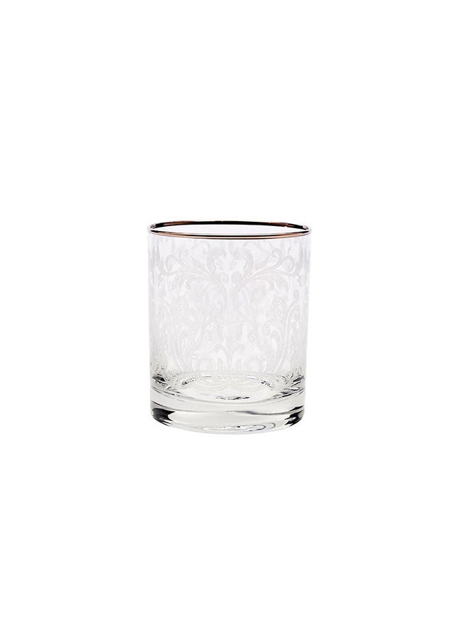 6-Piece Embroidery Platinum Short Drink Glasses