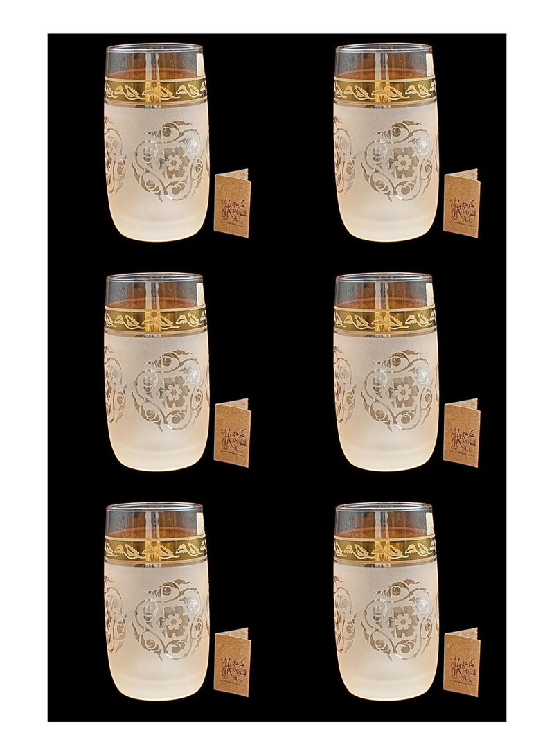 Tumblers glass cups for water juice 6 pieces