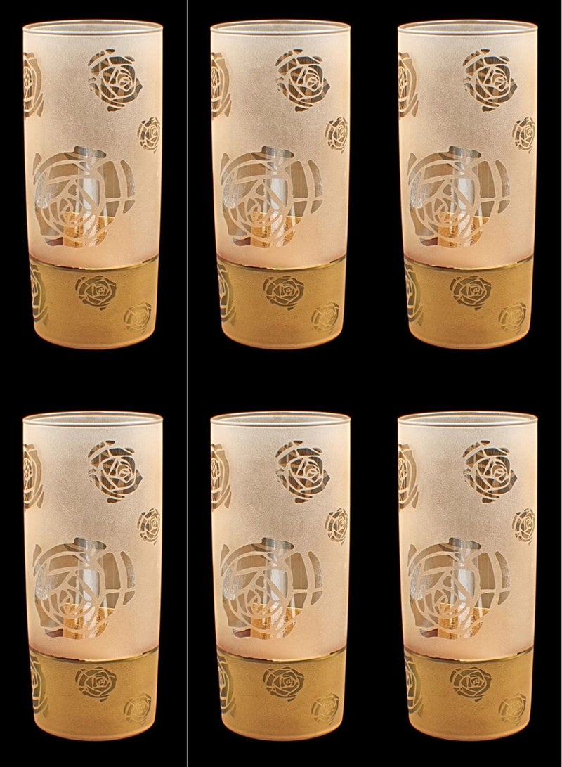 Tumblers glass cups for water juice 6 pcs