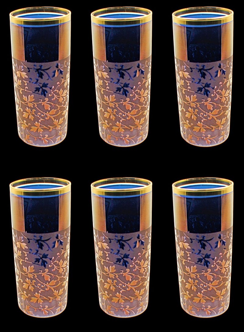 Tumblers glass cups for water juice 6 pieces