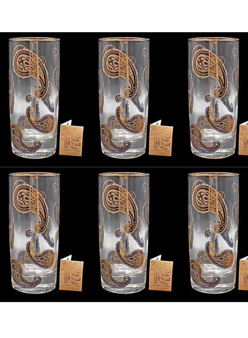 Tumblers glass cups for water juice 6 pieces