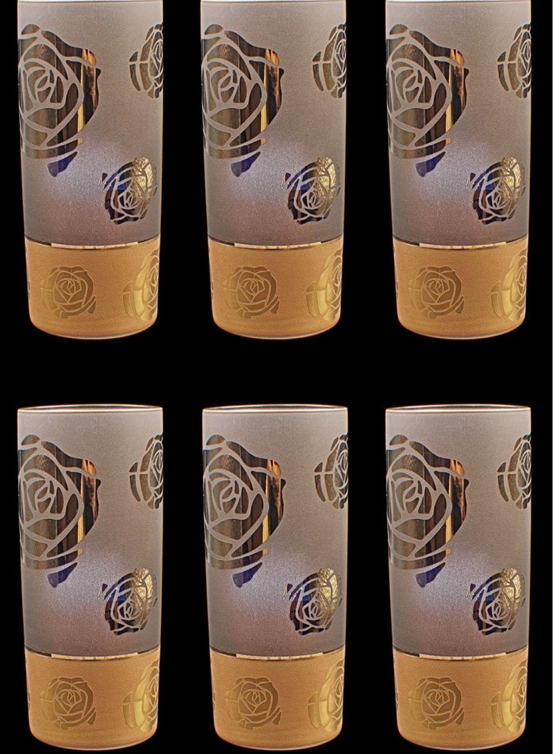 Tumblers glass cups for water juice 6 pieces