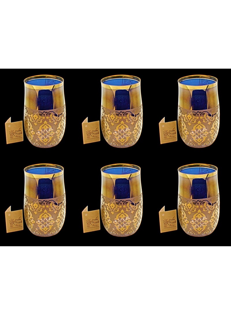 Tumblers glass cups for water juice 6 Pcs