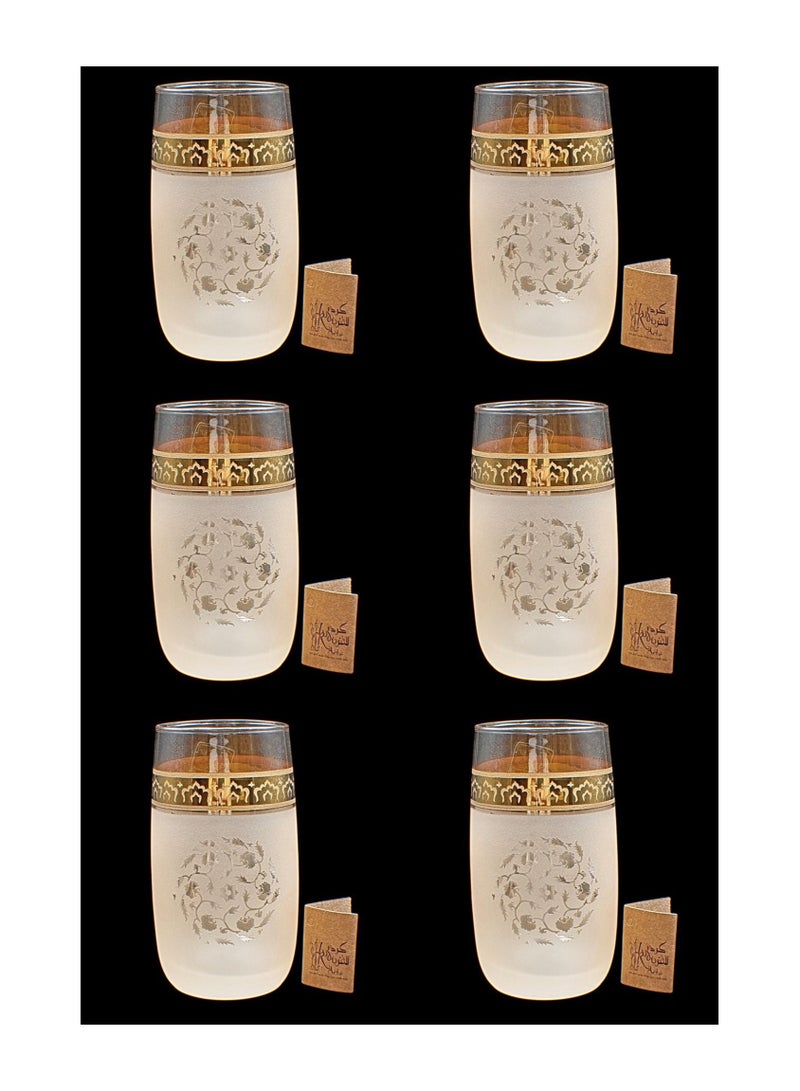 Tumblers glass cups for water juice 6 pieces