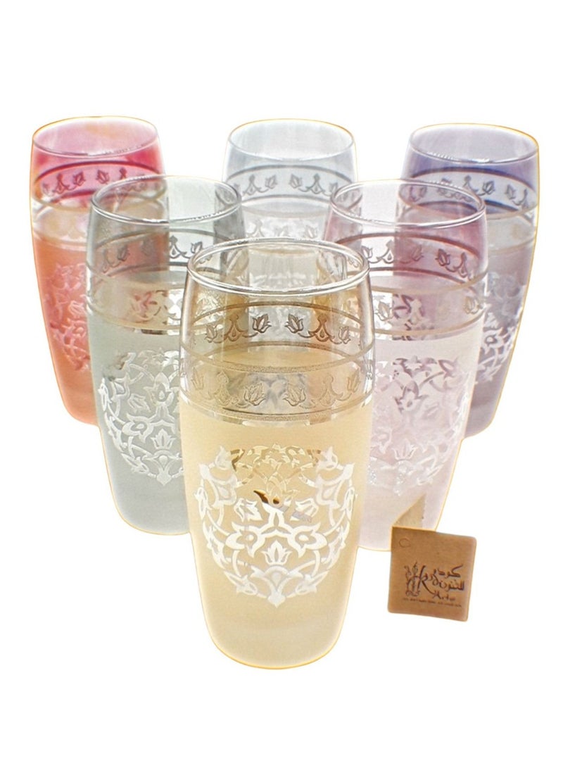 Tumblers glass cups for water juice 6 pcs