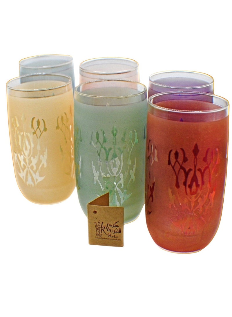 Tumblers glass cups for water juice 6 pieces