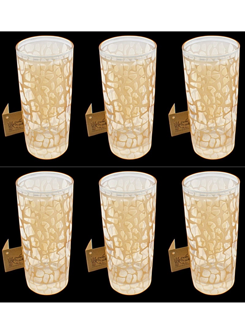 Tumblers glass cups for water juice 6 pieces