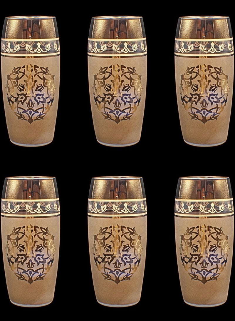 Tumblers glass cups for water juice 6 pieces