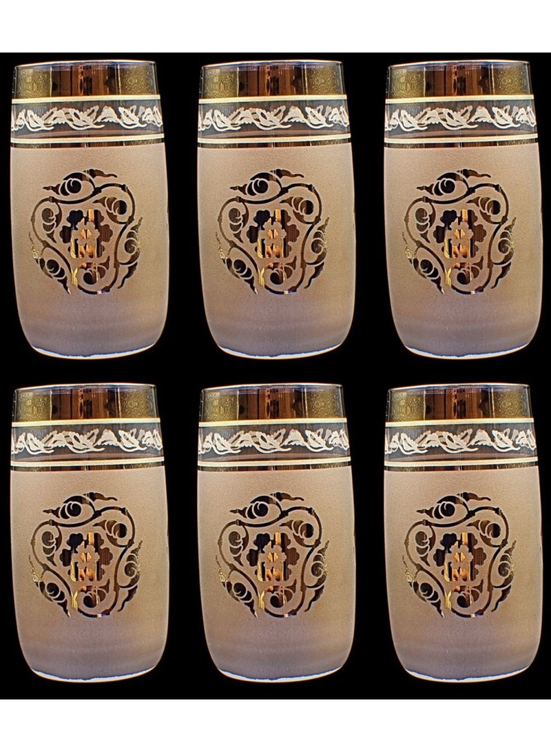 Tumblers glass cups for water juice 6 pieces