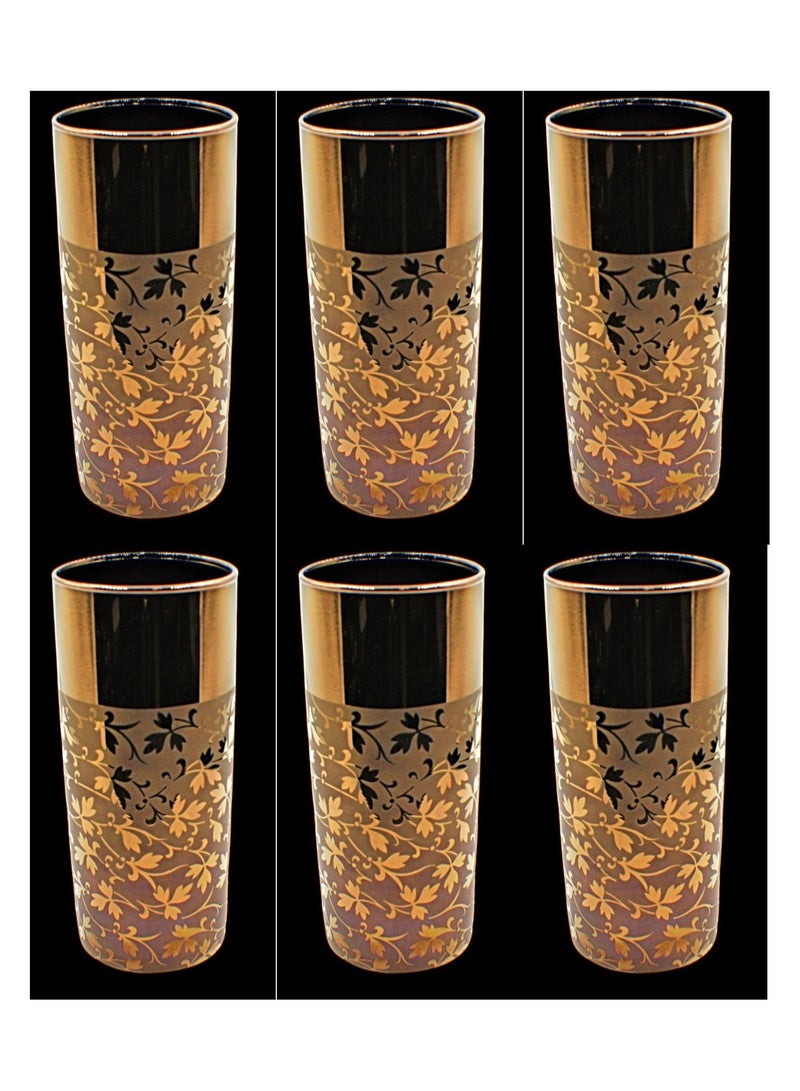 Tumblers glass cups for water juice 6 pieces