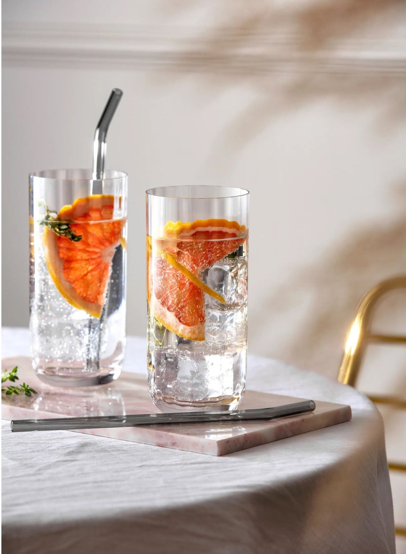 4-Piece Rose Gardern Long drink glass