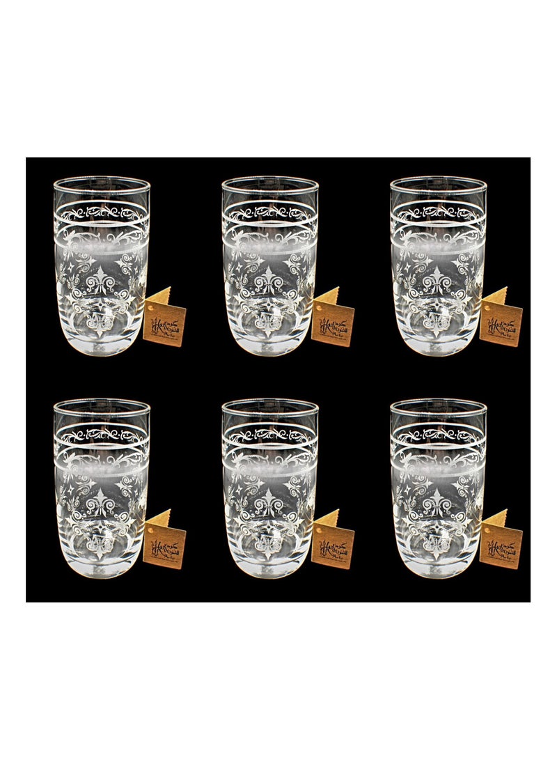 Tumblers glass cups for water juice 6 pieces