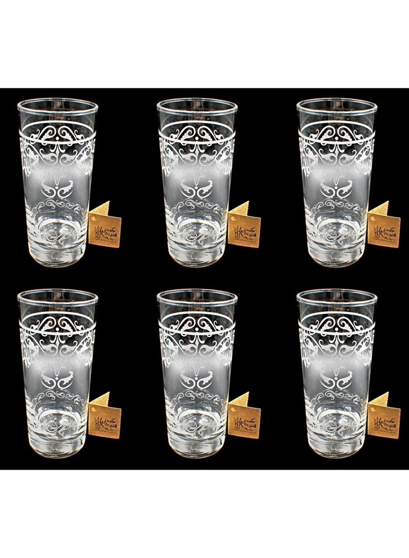 Tumblers glass cups for water juice 6 pieces