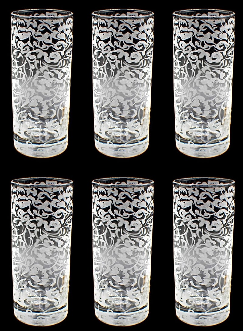tumblers glass cups for water Juice 6 pieces