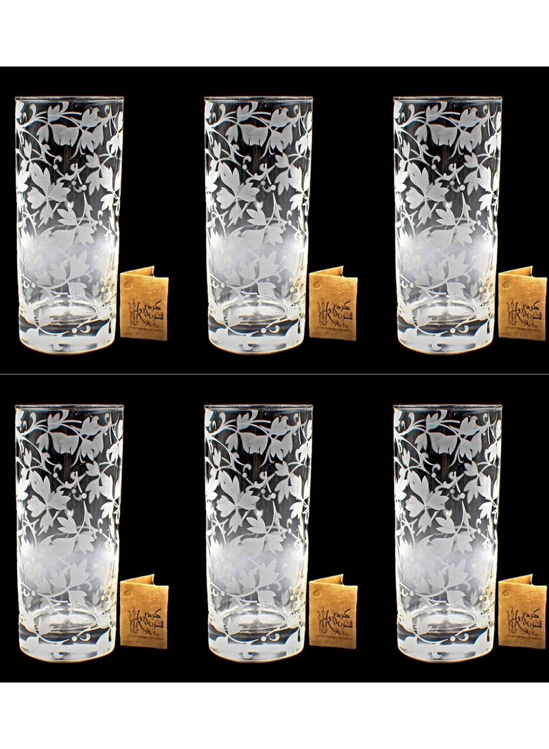 Tumblers Glass Cups for Water Juice 155 Zen Transparent 6 Pcs
