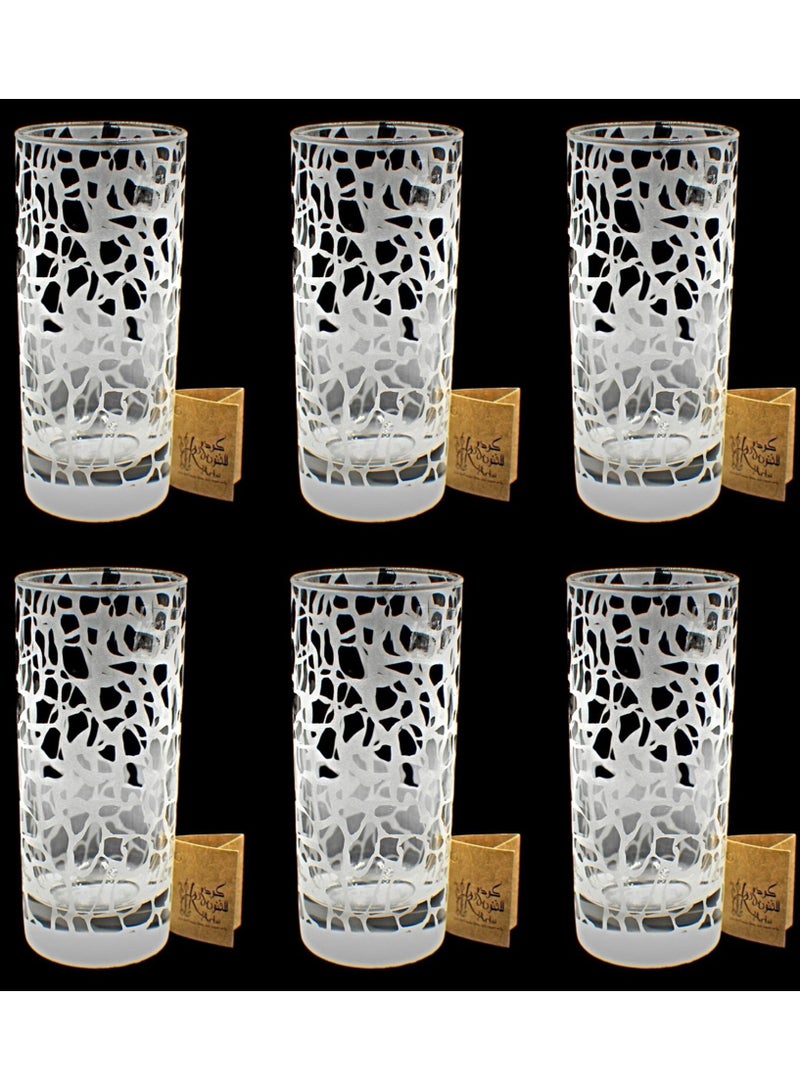 Tumblers glass cups for water juice 6 pieces