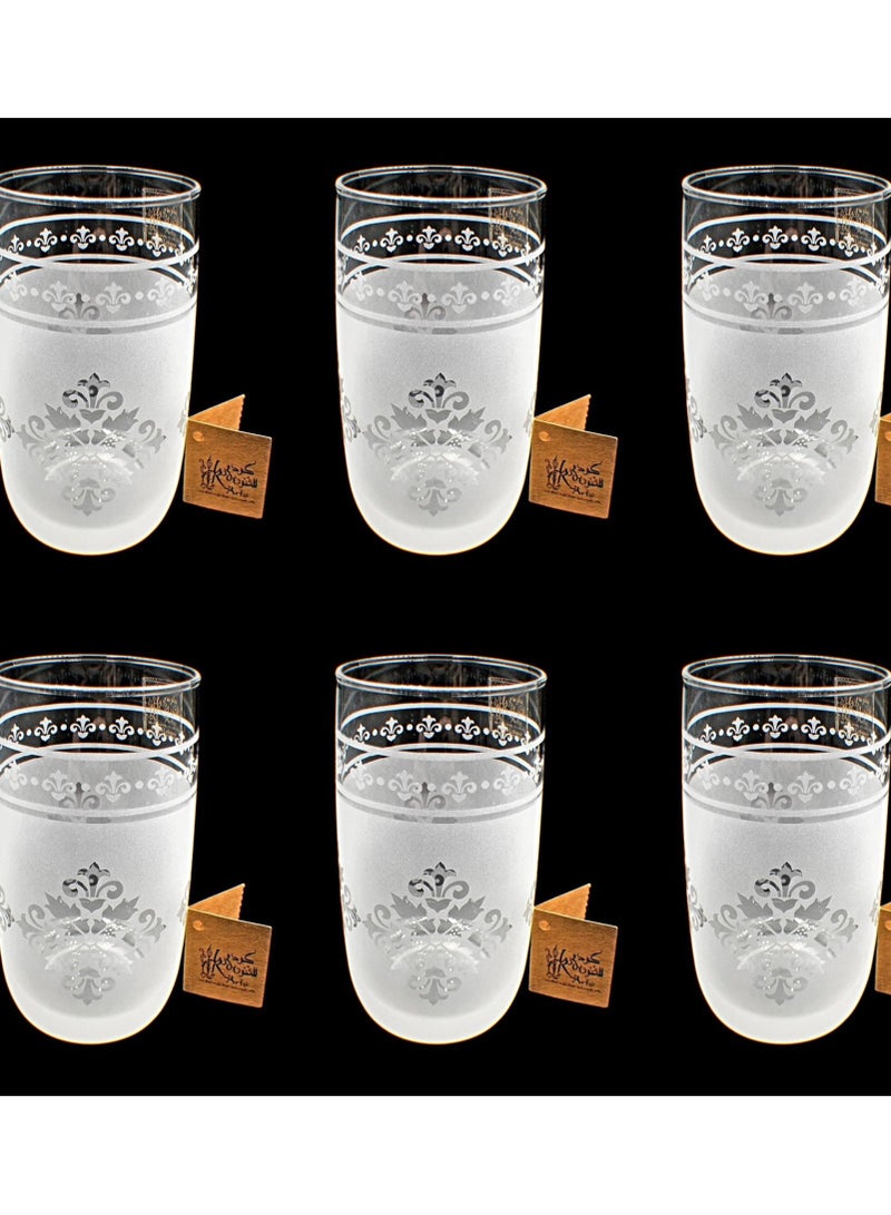 Tumblers glass cups for water juice 6 pieces