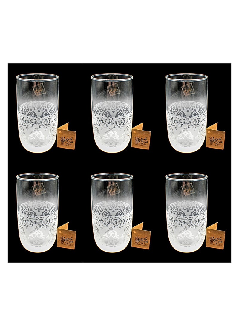 Tumblers glass cups for water juice 6 pieces