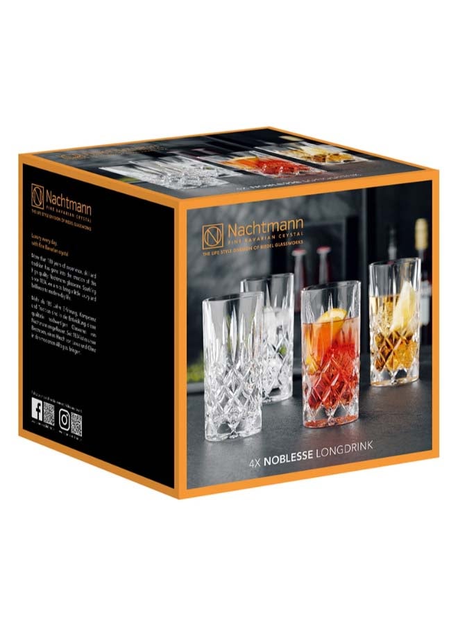 4-Piece Noblesse Longdrink Glass Set Clear 4 x 14.8cm