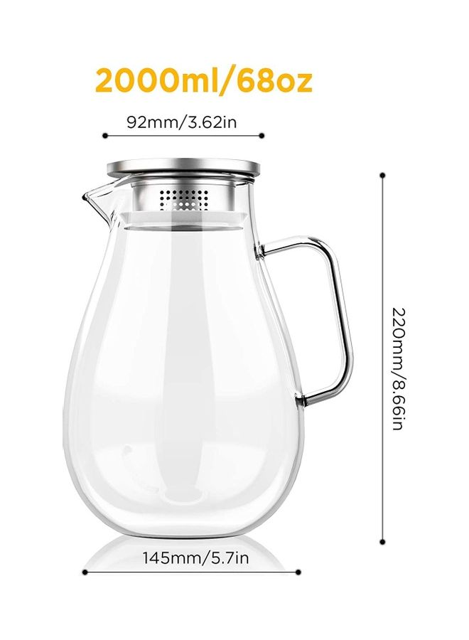 Jug With Stir Stick And Brushes Clear