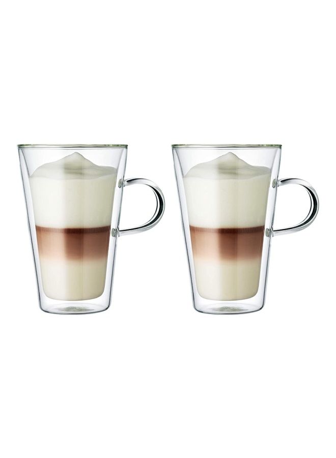 8-Piece Double Walled Thermo Glass Tumbler Set Clear