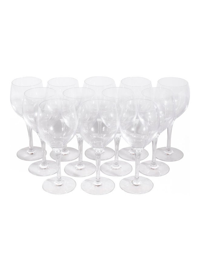 12-Piece Sensation Tulipe Stem Glass Set Clear 310ml