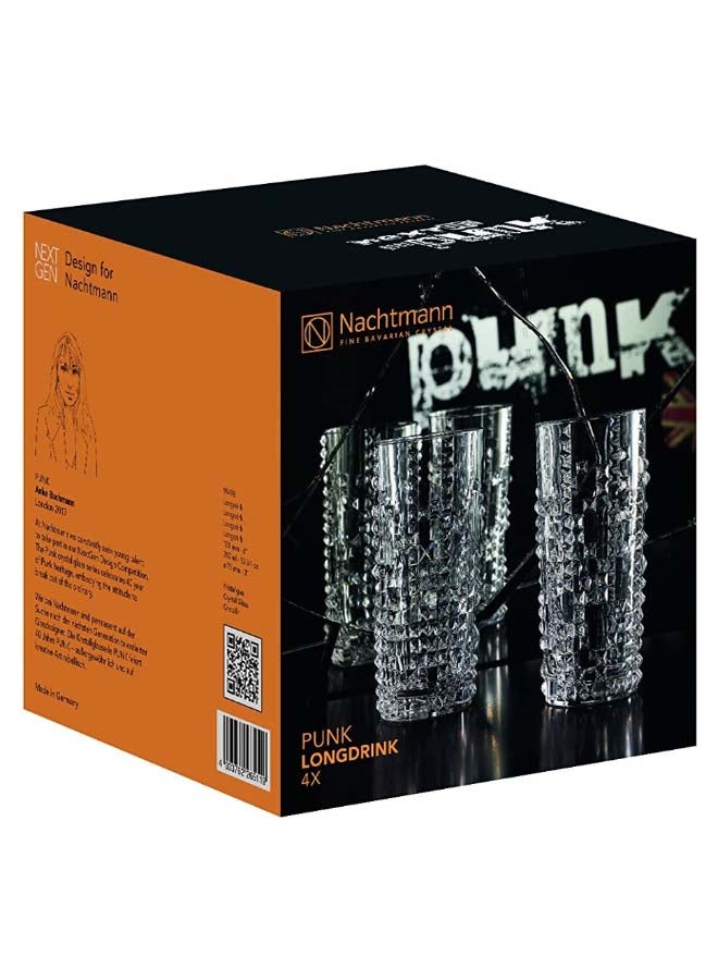 4-Piece Punk Tumbler Set Clear