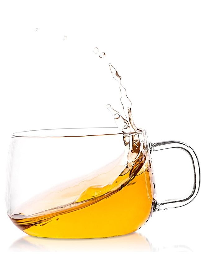 8-Piece Double Walled Coffee Mug And Saucer Set Clear